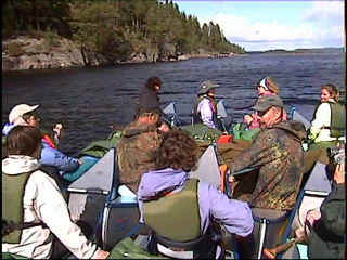 Rafted up, going with the wind.